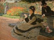 Claude Monet WLA metmuseum Camille Monet on a Garden Bench oil painting reproduction